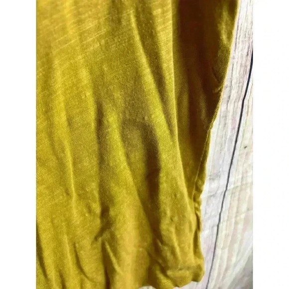 Maeve for Anthropologie Cut-Out Shoulder Tshirt Top Mustard Brown Size S - Picture 2 of 7